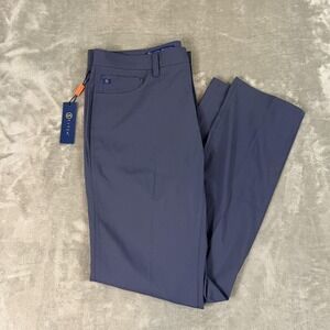 Stitch Golf Pants Mens 35x32 Blue Heston Five Pocket Stretch Performance Golf
